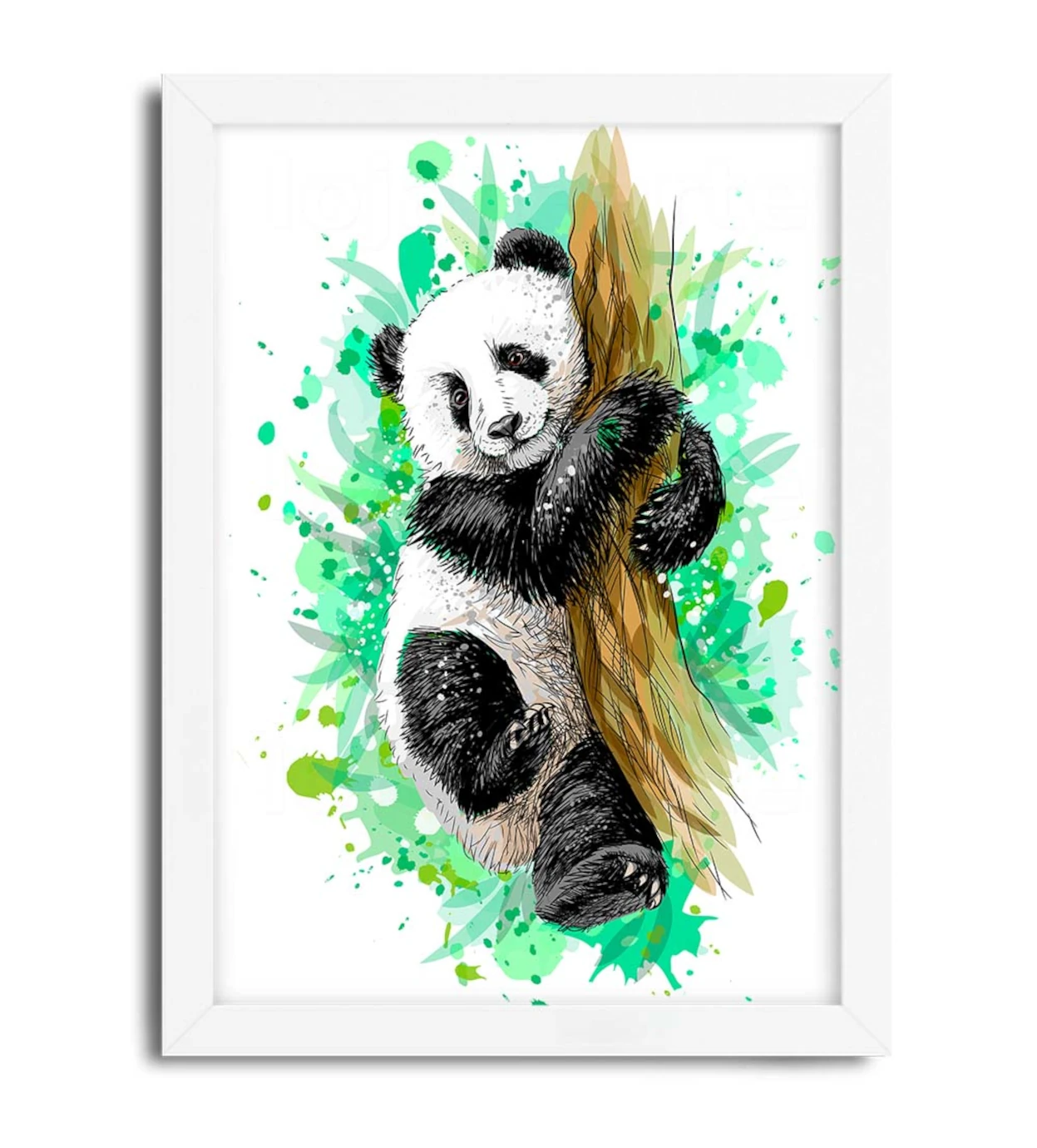 Urso panda desenho realista