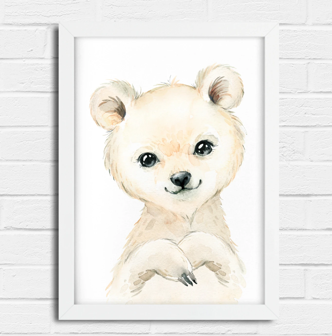 Quadro Decorativo Infantil Urso Panda Aquarela Safari SKU: 2262g2