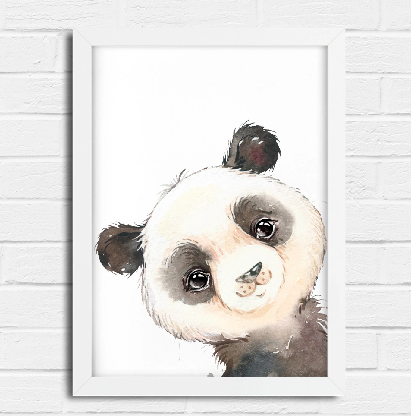 Ilustração para imprimir e fazer quadro com tema urso panda