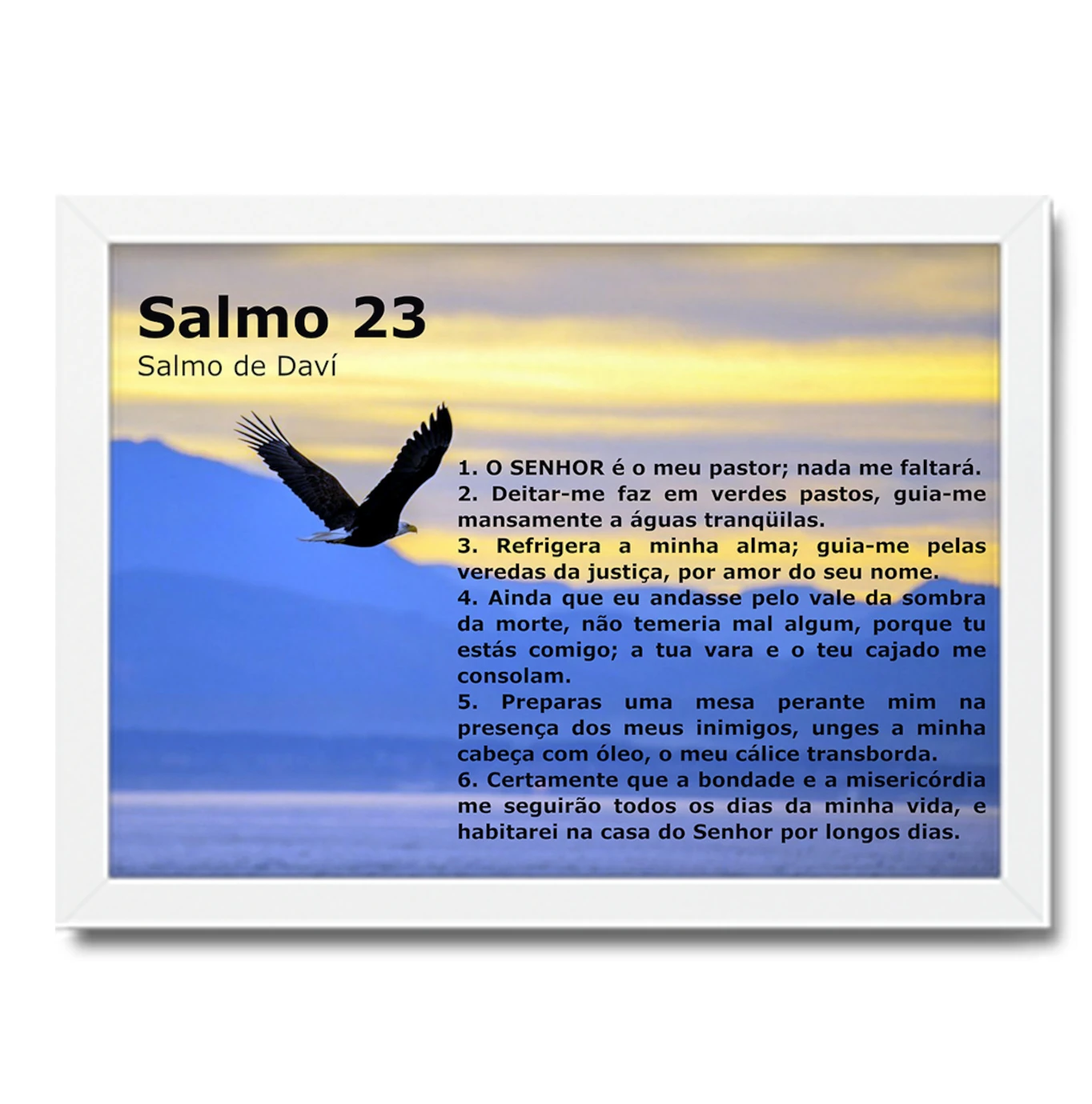 Quadro Decorativo Bíblico Salmo 23