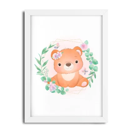 Quadro Decorativo Infantil Bebê Ursinho SKU: 4634B8