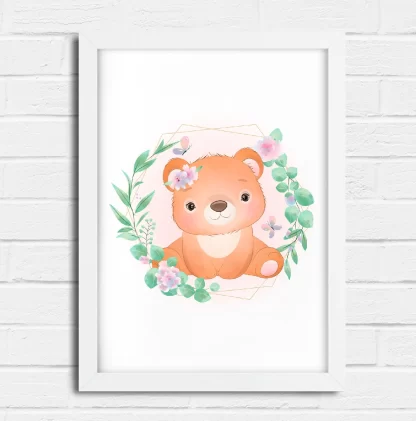 Quadro Decorativo Infantil Bebê Ursinho SKU: 4634B8