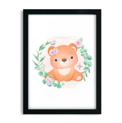 Quadro Decorativo Infantil Bebê Ursinho SKU: 4634B8