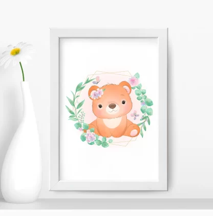 Quadro Decorativo Infantil Bebê Ursinho SKU: 4634B8