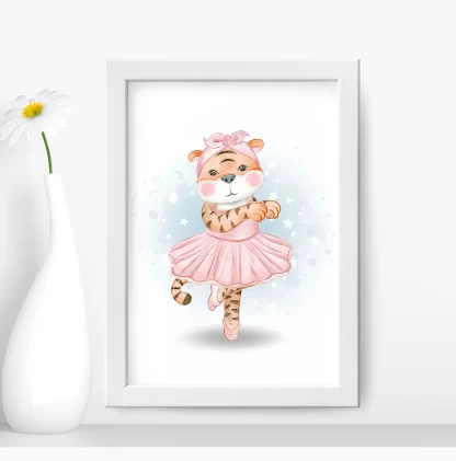 Quadro Decorativo Infantil Tigresa Bailarina SKU: 5131g2