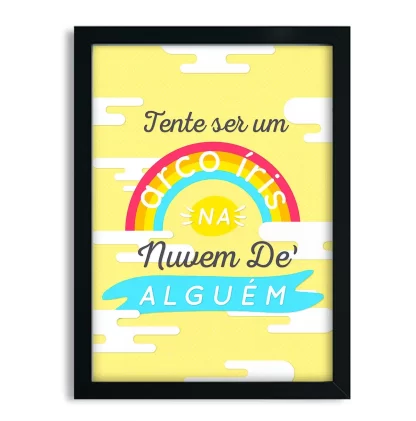 Quadro Decorativo Frase Positiva Motivação SKU: 82fr