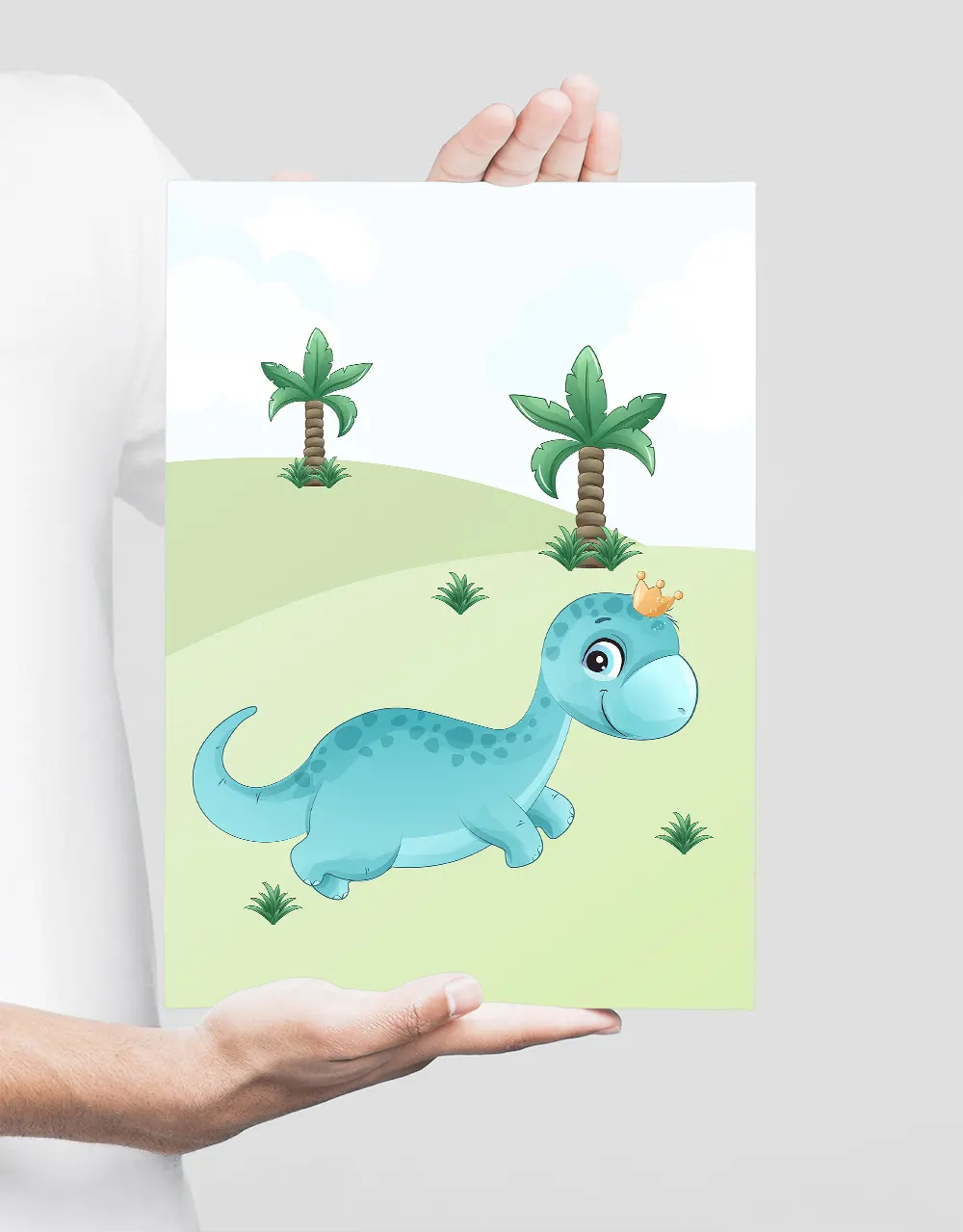 Quadro Decorativo dinossauro Desenho animado infantil dinossauros