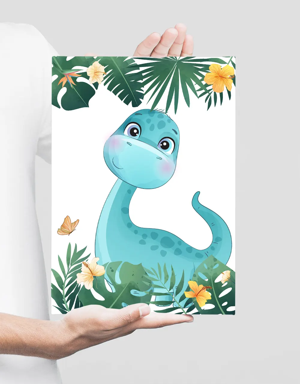 Quadro Decorativo Infantil Dinossauro Azul SKU: 4093g2 – Loja da