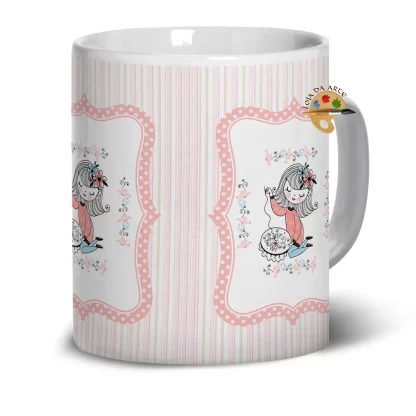 Caneca em Porcelana Costureira SKU: 113g46c