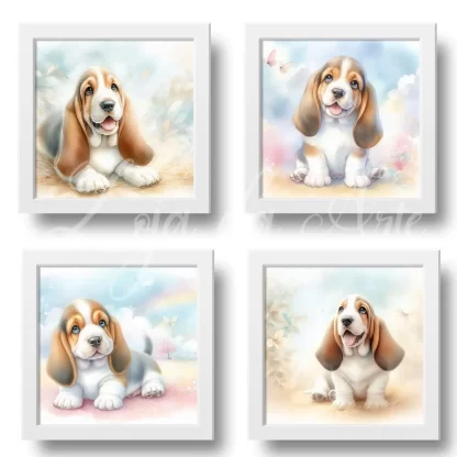 Decoração infantil com nosso quadro de cachorro. Alta qualidade e design adorável. Compre já!