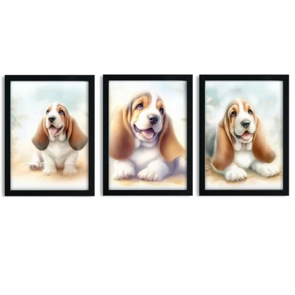 Quadros decorativos infantis Cachorro Basset