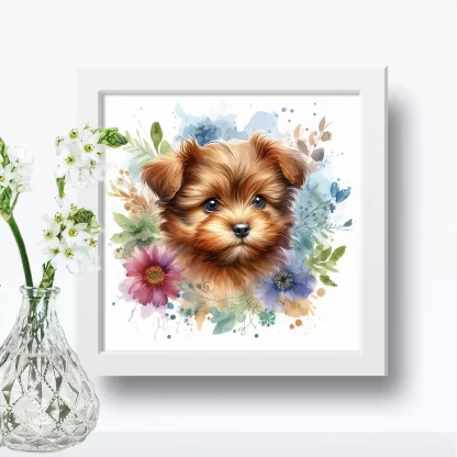 Quadro Decorativo Cachorrinho SKU: 117g36c