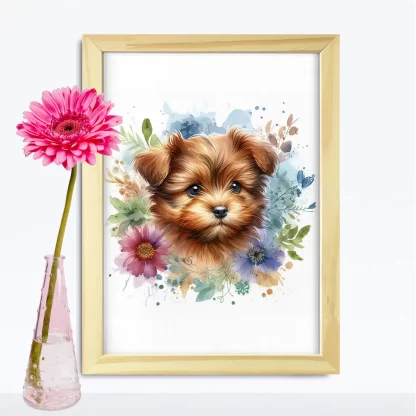 Quadro Decorativo Cachorrinho SKU: 117g36c