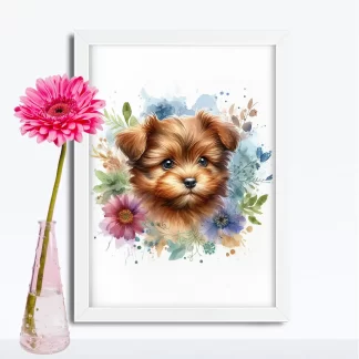 Quadro Decorativo Cachorrinho SKU: 117g36c