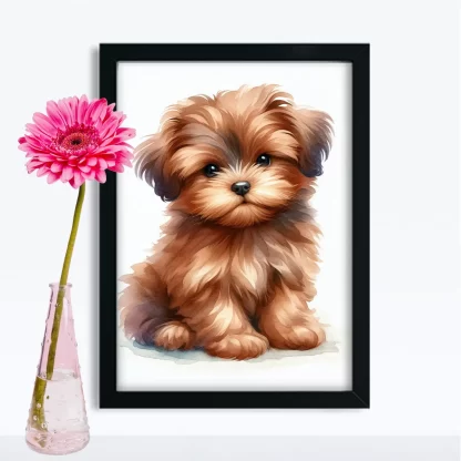 Quadro Decorativo Cachorrinho SKU: 117g38c