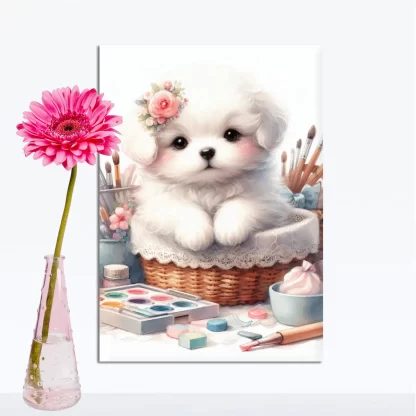 Quadro Decorativo Cachorrinha Para Crianças