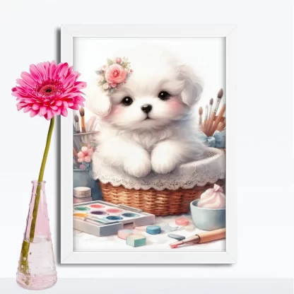 Quadro Decorativo Cachorrinha Para Crianças