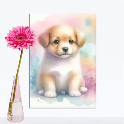 Quadro Infantil com Cachorro Decoração Criança