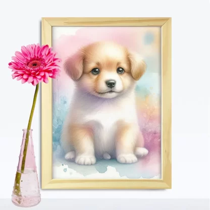 Quadro Infantil com Cachorro Decoração Criança