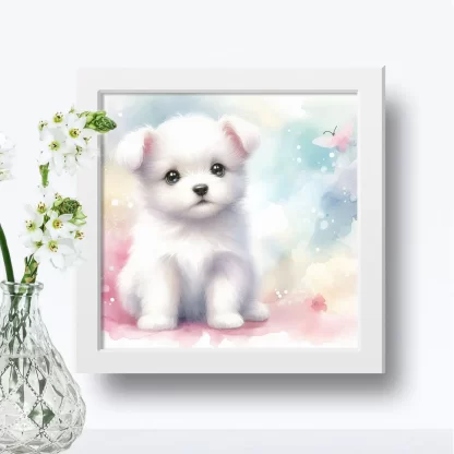 Quadro Decorativo Infantil Cachorro Para Crianças