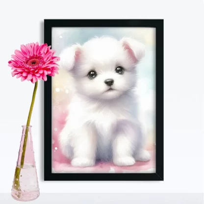 Quadro Decorativo Infantil Cachorro Para Crianças