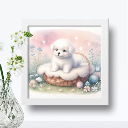 Quadro Infantil Decorativo Cachorro Encantador