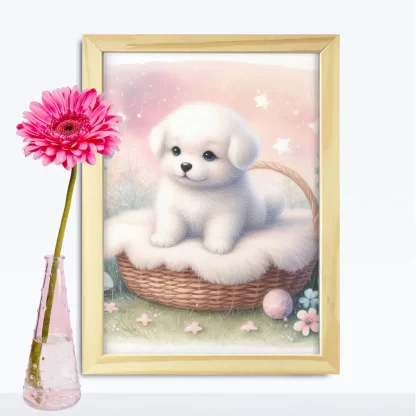 Quadro Infantil Decorativo Cachorro Encantador