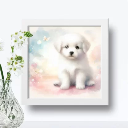 Quadro Decorativo Infantil Cachorrinho Fofo