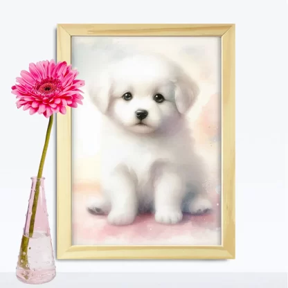 Quadro Decorativo Infantil Cachorrinho Fofo