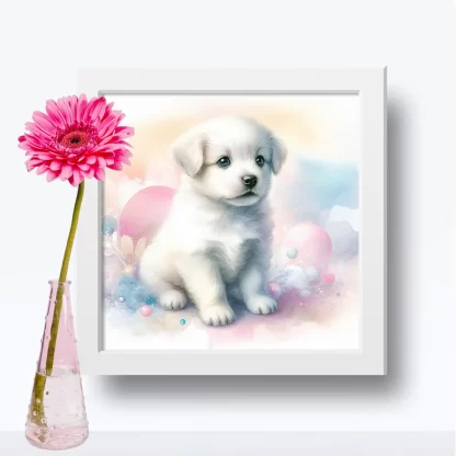 Quadro Decorativo Cachorrinho Fofo para Crianças