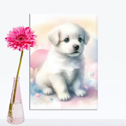 Quadro Decorativo Cachorrinho Fofo para Crianças