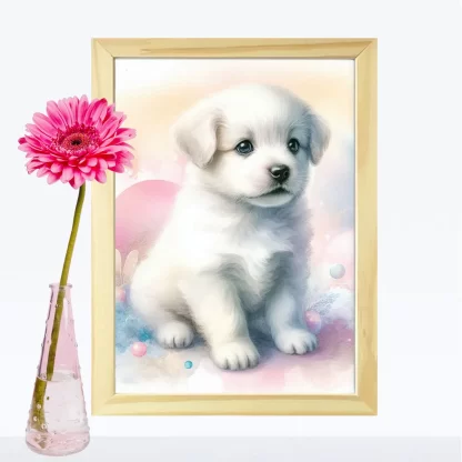 Quadro Decorativo Infantil com Cachorro Cachorrinho fofo - 117g92c