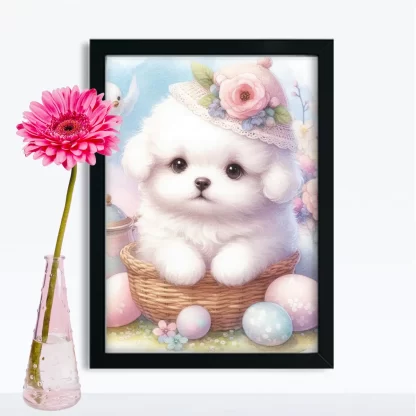 Quadro Decorativo Infantil de Cachorrinha