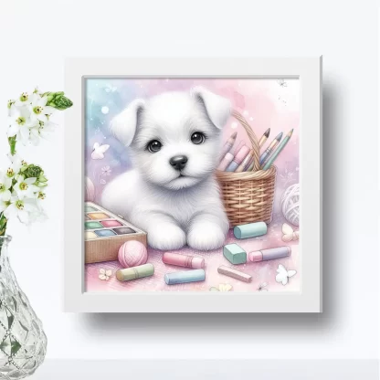 Quadro Decorativo Infantil Cachorro Fofo