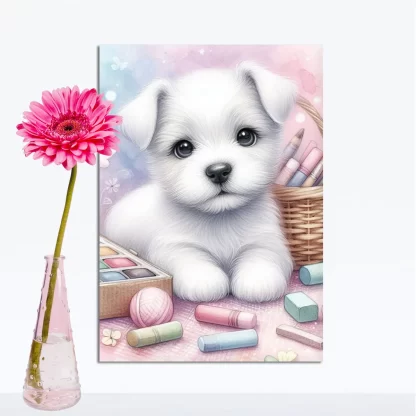 Quadro Decorativo Infantil Cachorro Fofo