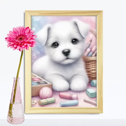 Quadro Decorativo Infantil Cachorro Fofo